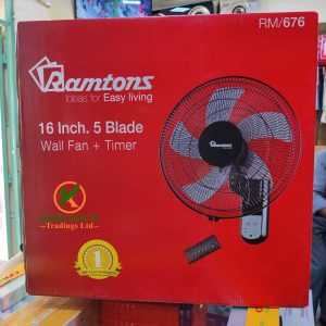 16" Ramtons Wall Fan with 5 blades and remote