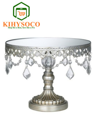 Kihysoco: The Best Shop for Silver Beaded Mirror Round Cake Stand 12" x 8" in Nairobi, Kenya