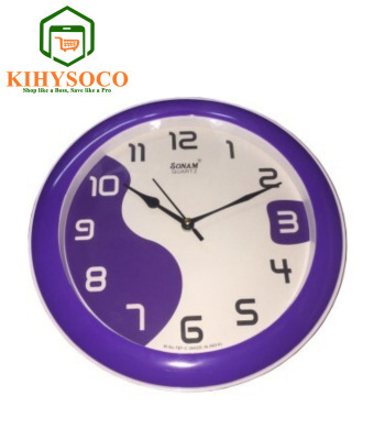Kihysoco: The Best Shop for Quartz Medium Wall Clock Round (31 cm) Sonam - Purple & White in Nairobi, Kenya