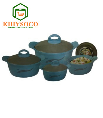 Kihysoco: The Best Shop Seller for 4 Piece Hot Pot Food Server Insulated Casserole Gift Set - Blue & Grey in Nairobi, Kenya