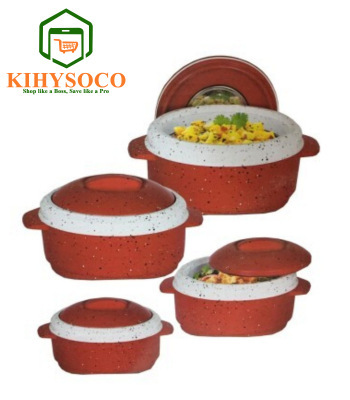Kihysoco: The Best Shop for the 4 Piece Hot Pot Food Server Insulated Casserole Gift Set - Red & White in Nairobi, Kenya