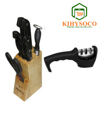 Kihysoco: The Best Shop for 7 Piece Kitchen Knife Set with Wooden Block and 3-Stage Sharpener in Nairobi, Kenya