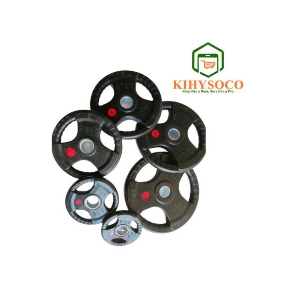 Buy the Best Rubber Coated Tri-Grip Olympic Weight Plates in Nairobi – Kihysoco