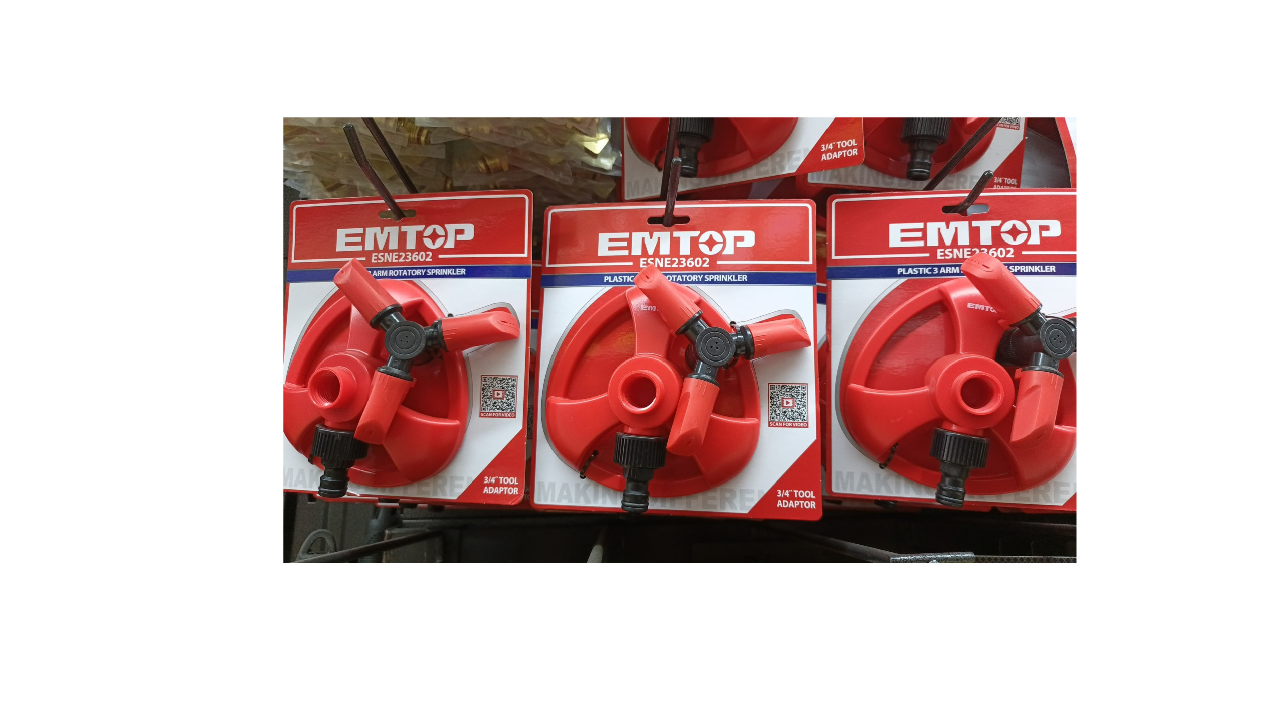 Plastic 3-Arm Rotatory Sprinkler Water Guns