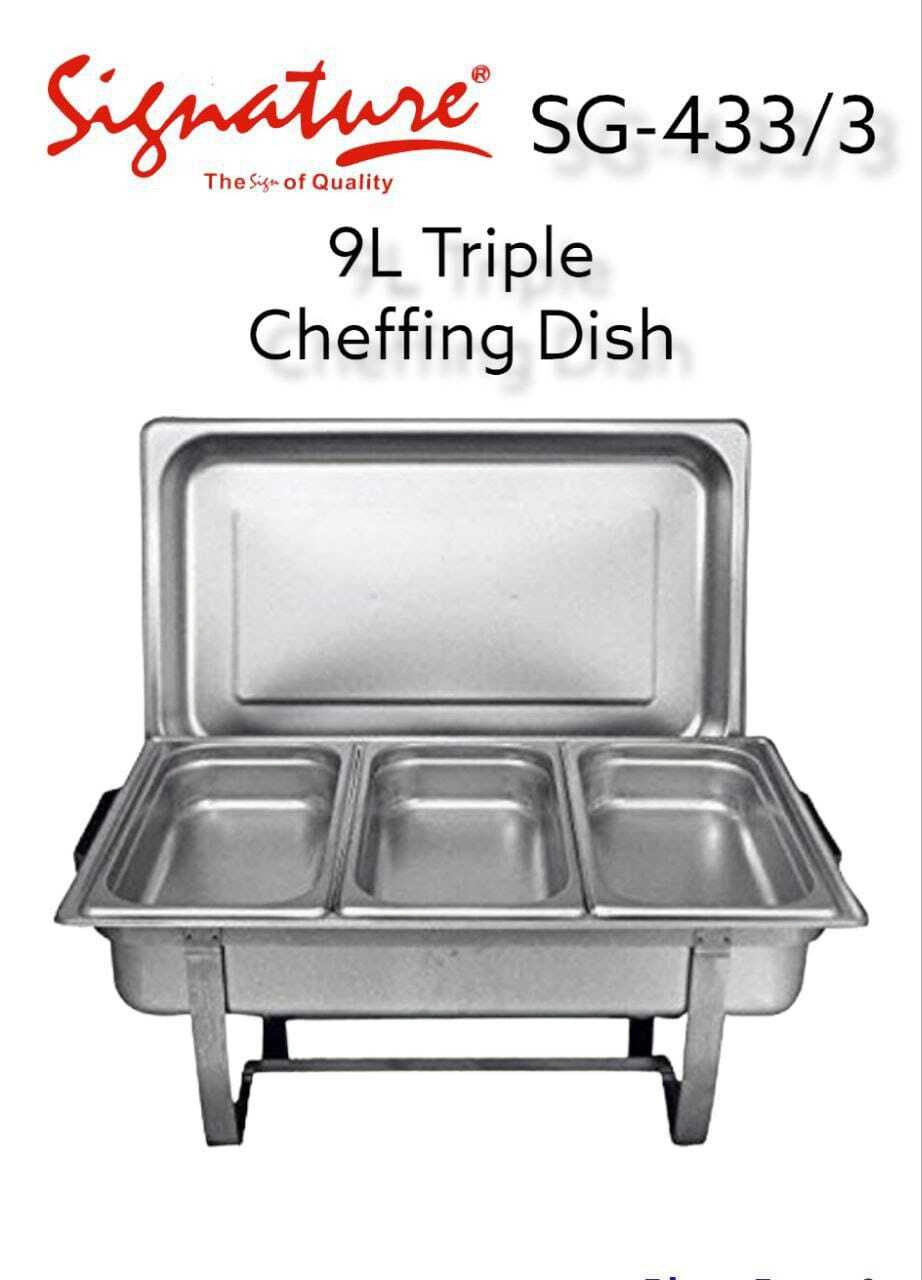 9 Litre Triple Chaffing Dishes