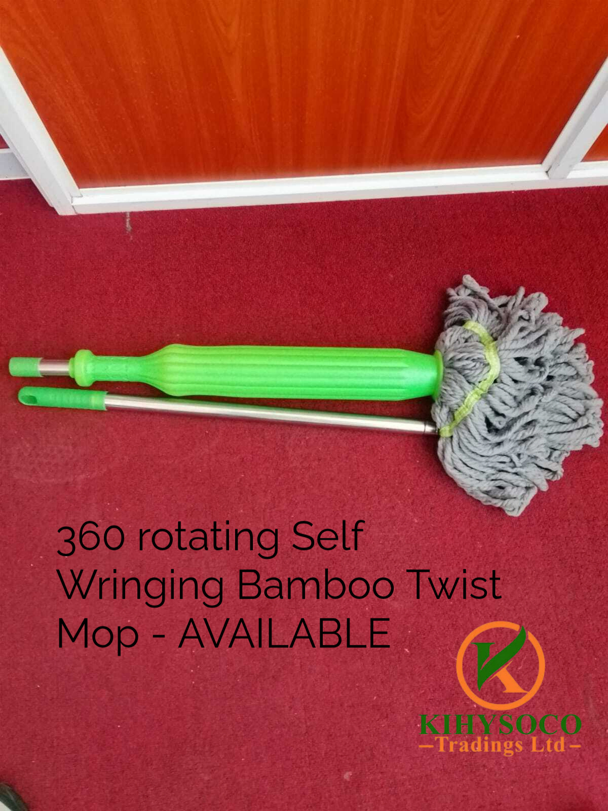 360° Rotating Wringing Bamboo Twist Mops