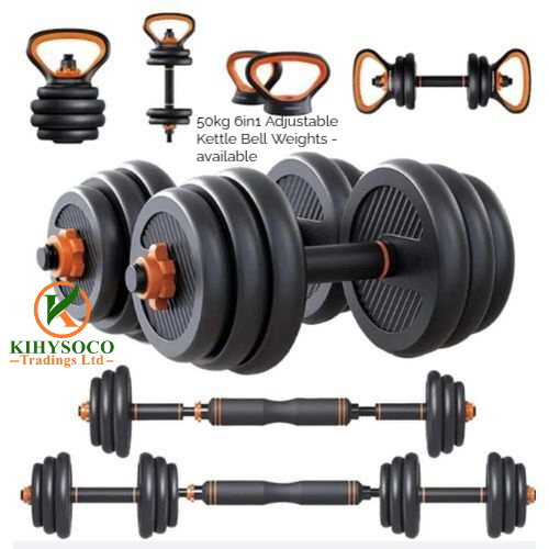 6 in 1 50kg Adjustable Kettlebell Weights