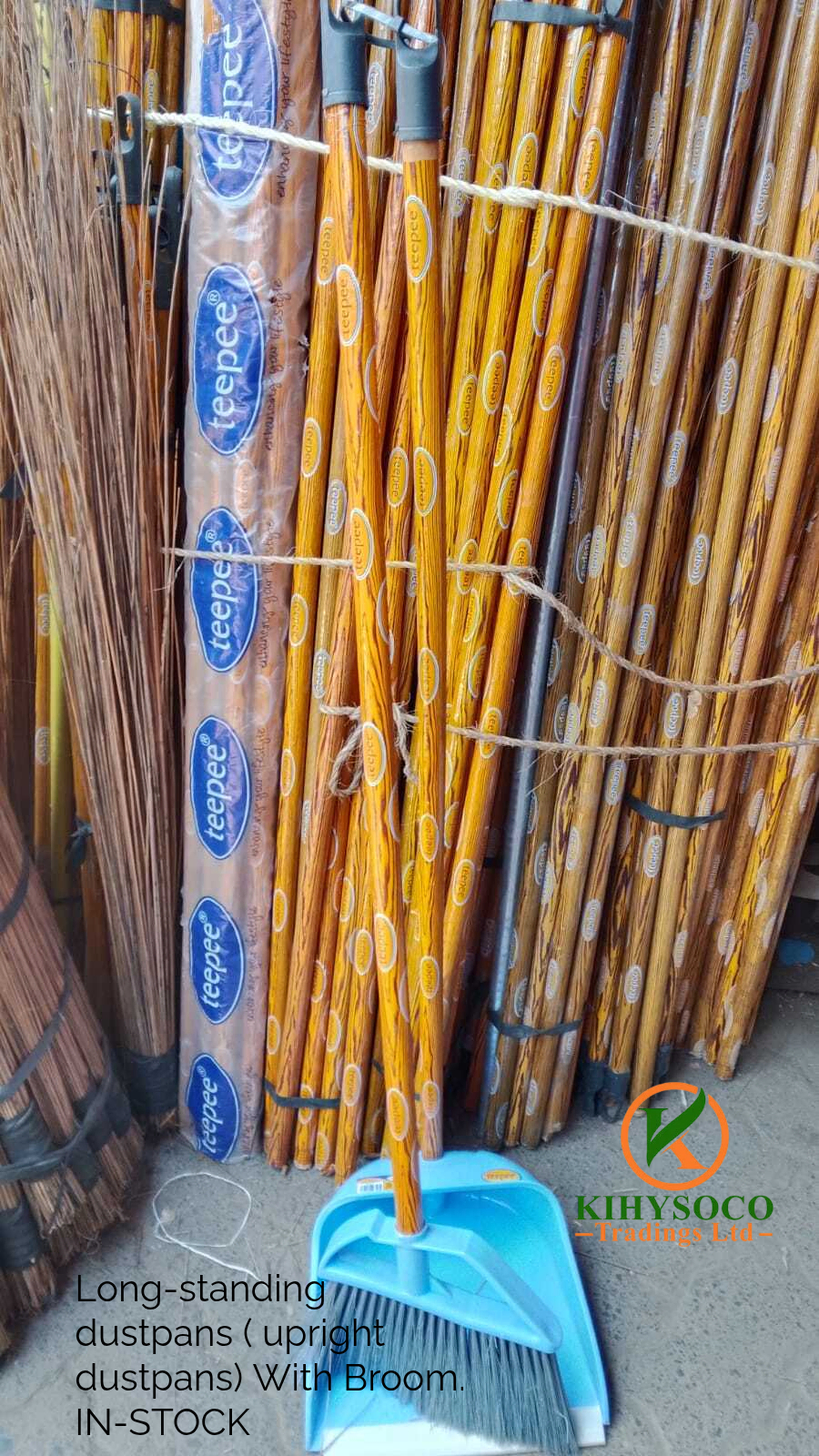 Long-Standing Dustpans with Brooms