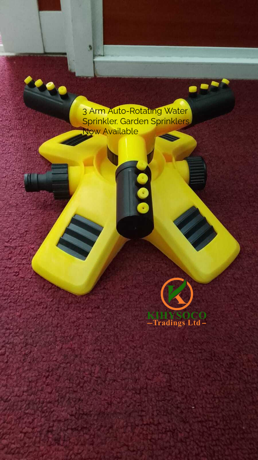 3-Arm Auto-Rotating Garden Water Sprinklers for Efficient Irrigation