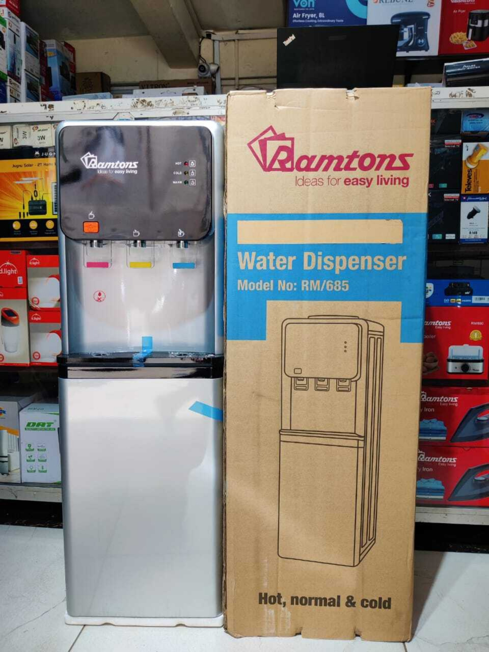 3-Tap Ramtons Water Dispensers (Hot, Cold & Normal) – Compressor Cooling