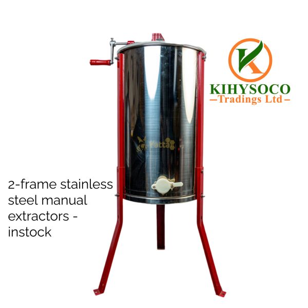 2-Frame Stainless Steel Manual Honey Extractors