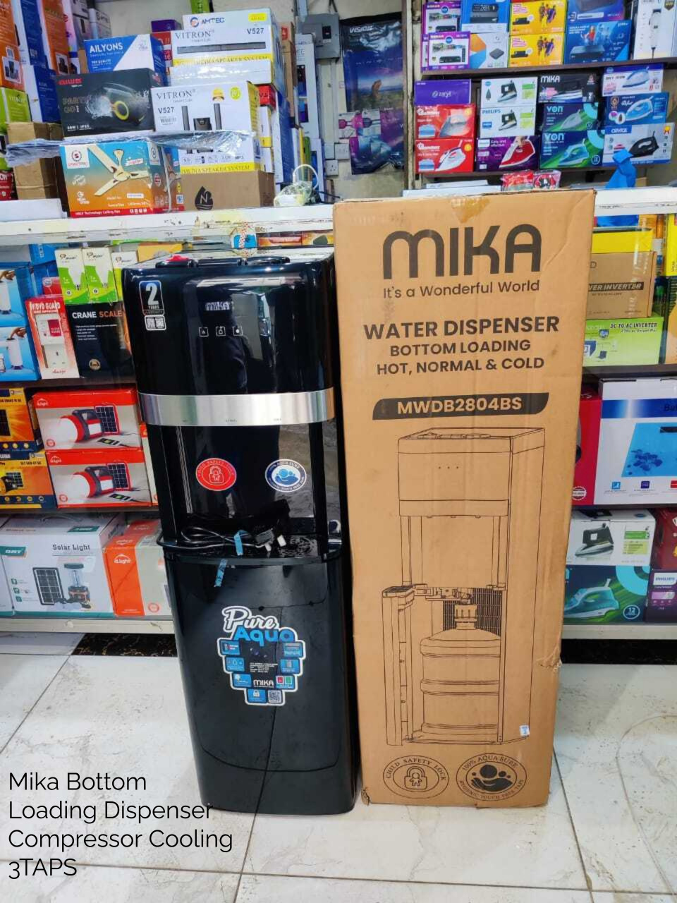 Mika Bottom Load Dispensers (3 Taps, Compressor Cooling)