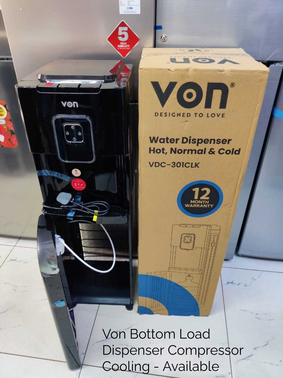 Von Bottom Load Water Dispensers (Compressor Cooling)