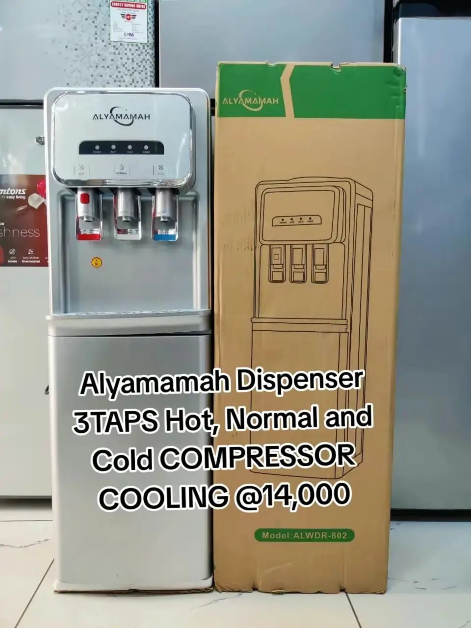 Alyamamah Dispensers (3 Taps – Hot, Normal & Cold) Compressor Cooling