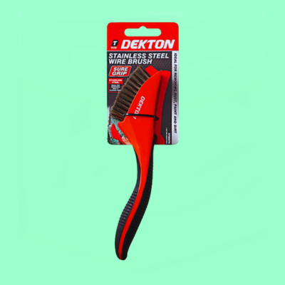 DEKTON Soft Grip Stainless Steel Wire Brush (Half Double Blister) DT85970