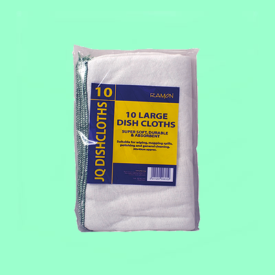 Large White JQ Dishcloths