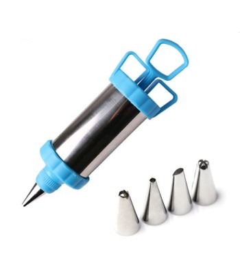 Kihysoco: The Best Shop Seller for Metal Cake Decorating Pastry Icing Piping Gun 4 Nozzle Tip Set in Nairobi, Kenya