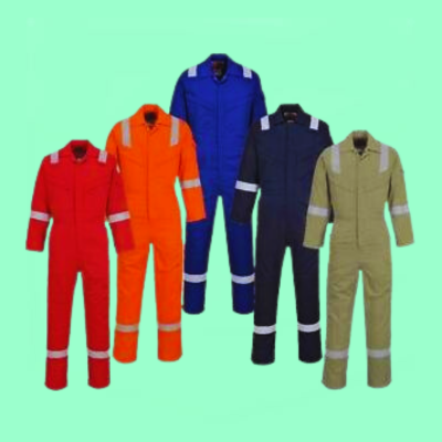 Twill Industrial Overalls with reflectors