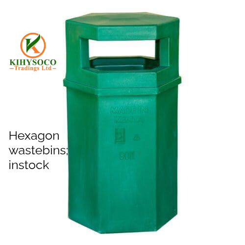hexagon waste bins