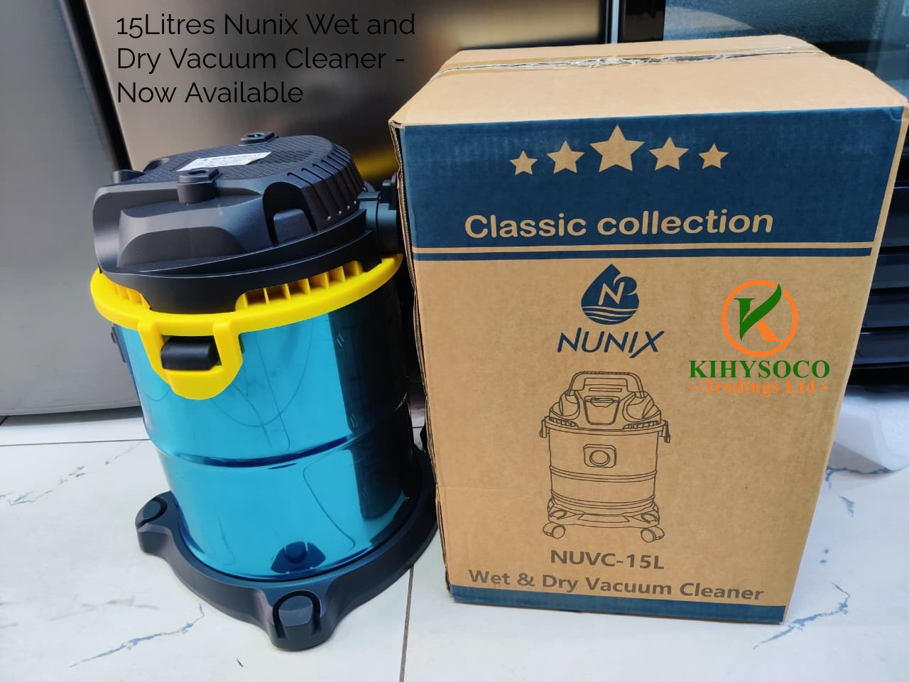 15 litre Nunix wet and dry vacuum cleaner